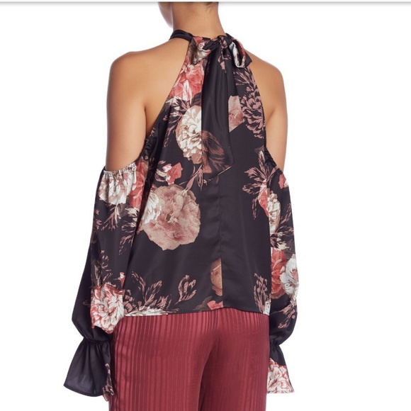 Tularosa halter neck with keyhole tie floral print - Picture 2 of 2